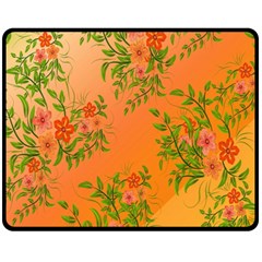 Flowers Background Backdrop Floral Fleece Blanket (medium)  by Nexatart