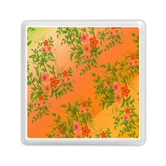 Flowers Background Backdrop Floral Memory Card Reader (square)  by Nexatart