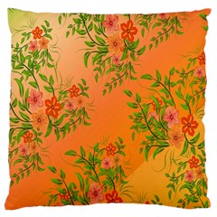 Flowers Background Backdrop Floral Large Cushion Case (two Sides) by Nexatart