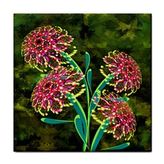 Flowers Abstract Decoration Tile Coasters by Nexatart