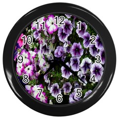 Flowers Blossom Bloom Plant Nature Wall Clocks (black) by Nexatart