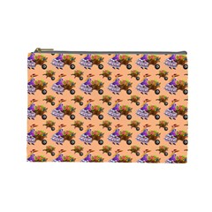 Flowers Girl Barrow Wheel Barrow Cosmetic Bag (large)  by Nexatart