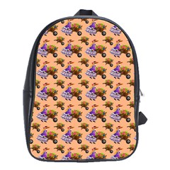 Flowers Girl Barrow Wheel Barrow School Bags(large)  by Nexatart