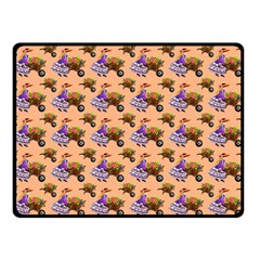 Flowers Girl Barrow Wheel Barrow Double Sided Fleece Blanket (small)  by Nexatart