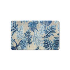 Flowers Blue Patterns Fabric Magnet (name Card) by Nexatart