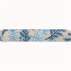 Flowers Blue Patterns Fabric Small Bar Mats by Nexatart