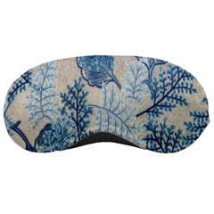 Flowers Blue Patterns Fabric Sleeping Masks by Nexatart