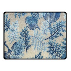 Flowers Blue Patterns Fabric Fleece Blanket (small) by Nexatart