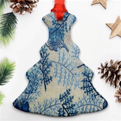 Flowers Blue Patterns Fabric Ornament (christmas Tree)  by Nexatart