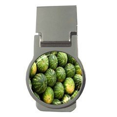 Food Summer Pattern Green Watermelon Money Clips (round)  by Nexatart