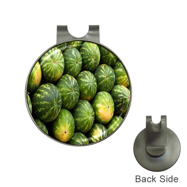 Food Summer Pattern Green Watermelon Hat Clips with Golf Markers