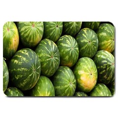 Food Summer Pattern Green Watermelon Large Doormat  by Nexatart