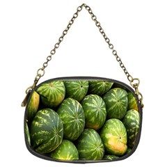 Food Summer Pattern Green Watermelon Chain Purses (two Sides)  by Nexatart