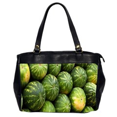 Food Summer Pattern Green Watermelon Office Handbags (2 Sides)  by Nexatart