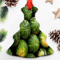 Food Summer Pattern Green Watermelon Christmas Tree Ornament (two Sides) by Nexatart