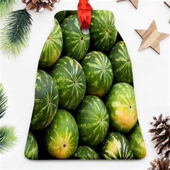 Food Summer Pattern Green Watermelon Bell Ornament (two Sides) by Nexatart