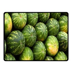 Food Summer Pattern Green Watermelon Double Sided Fleece Blanket (small)  by Nexatart