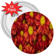 Flowers Nature Plants Autumn Affix 3  Buttons (10 Pack)  by Nexatart