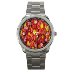 Flowers Nature Plants Autumn Affix Sport Metal Watch by Nexatart