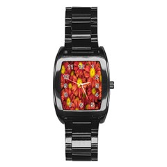 Flowers Nature Plants Autumn Affix Stainless Steel Barrel Watch by Nexatart