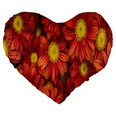 Flowers Nature Plants Autumn Affix Large 19  Premium Flano Heart Shape Cushions by Nexatart