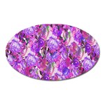 Flowers Abstract Digital Art Oval Magnet Front