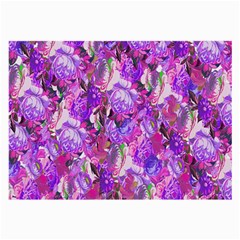 Flowers Abstract Digital Art Large Glasses Cloth (2-side) by Nexatart