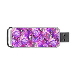 Flowers Abstract Digital Art Portable Usb Flash (one Side) by Nexatart