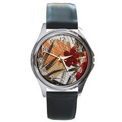 Fall Colors Round Metal Watch by Nexatart