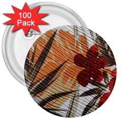 Fall Colors 3  Buttons (100 Pack) 