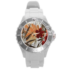 Fall Colors Round Plastic Sport Watch (l)