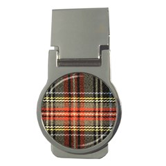 Fabric Texture Tartan Color Money Clips (Round) 