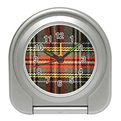 Fabric Texture Tartan Color Travel Alarm Clocks