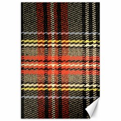 Fabric Texture Tartan Color Canvas 20  x 30  