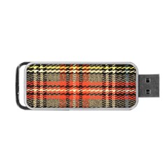 Fabric Texture Tartan Color Portable USB Flash (One Side)