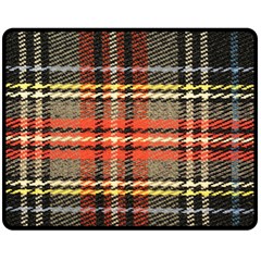 Fabric Texture Tartan Color Double Sided Fleece Blanket (Medium) 