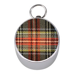 Fabric Texture Tartan Color Mini Silver Compasses