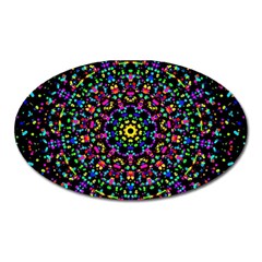 Fractal Texture Oval Magnet