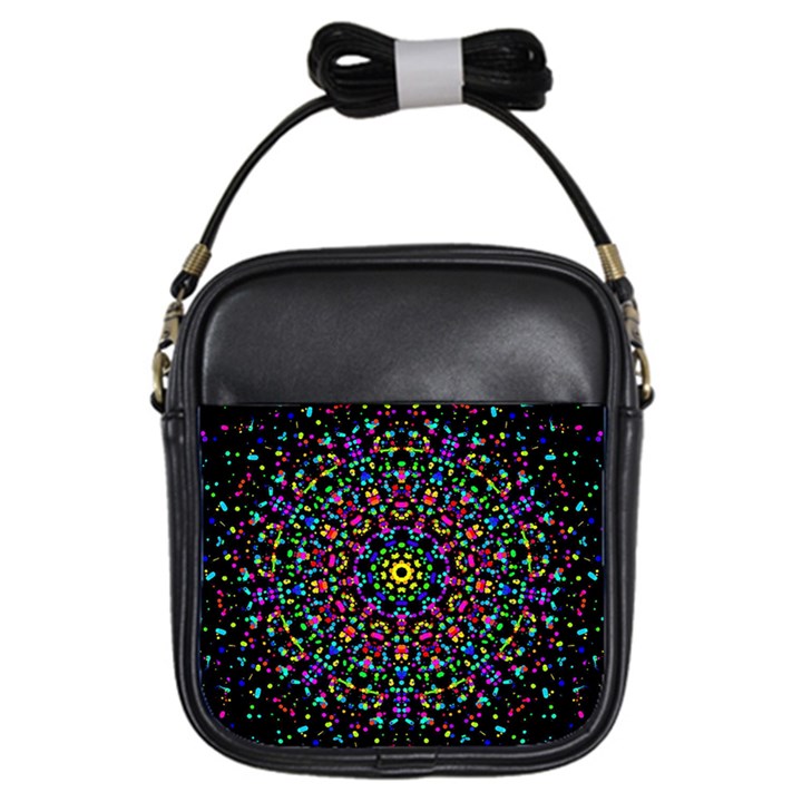 Fractal Texture Girls Sling Bags