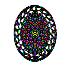 Fractal Texture Oval Filigree Ornament (two Sides) by Nexatart