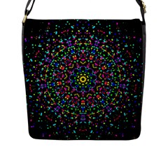 Fractal Texture Flap Messenger Bag (l) 