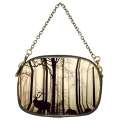 Forest Fog Hirsch Wild Boars Chain Purses (two Sides)  by Nexatart