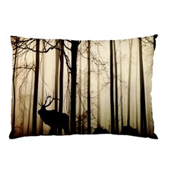 Forest Fog Hirsch Wild Boars Pillow Case