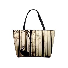 Forest Fog Hirsch Wild Boars Shoulder Handbags by Nexatart