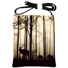 Forest Fog Hirsch Wild Boars Shoulder Sling Bags