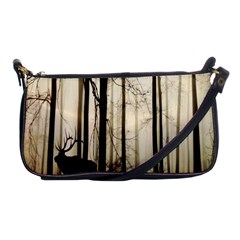 Forest Fog Hirsch Wild Boars Shoulder Clutch Bags by Nexatart