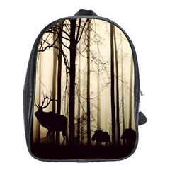 Forest Fog Hirsch Wild Boars School Bags (xl) 