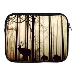 Forest Fog Hirsch Wild Boars Apple Ipad 2/3/4 Zipper Cases by Nexatart