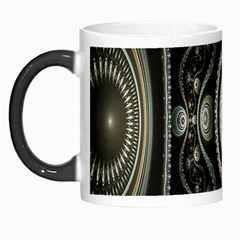 Fractal Beige Blue Abstract Morph Mugs