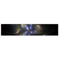 Fractal Blue Abstract Fractal Art Flano Scarf (small)